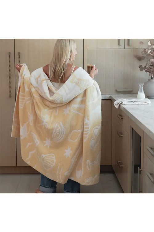 Amalfi Luxe Home Blanket | Golden Haze & Cream