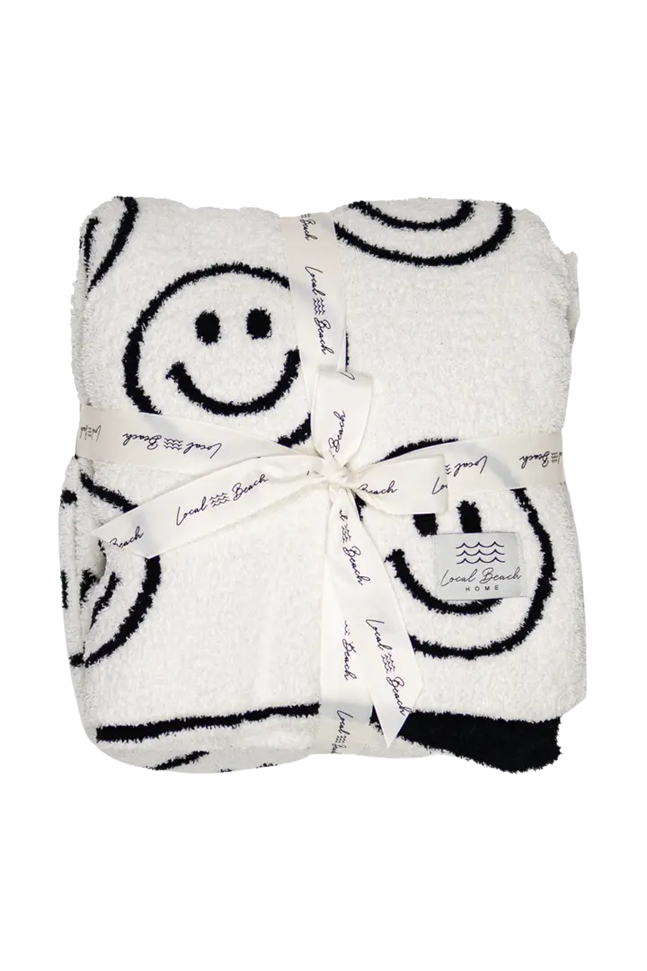 Baby Smiley Luxe Blanket | Black & Cream