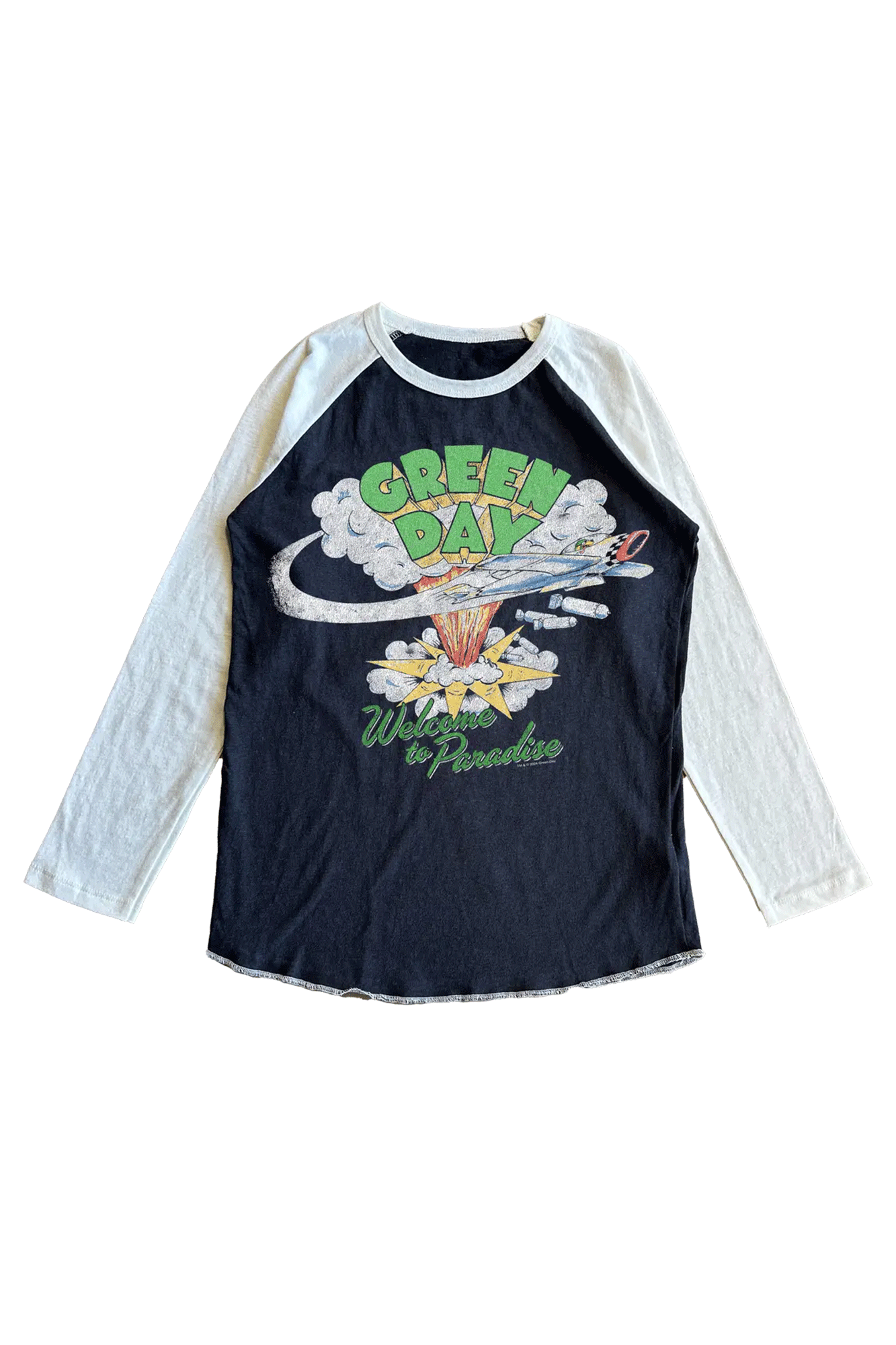 Green Day - Welcome to Paradise Recycled Raglan