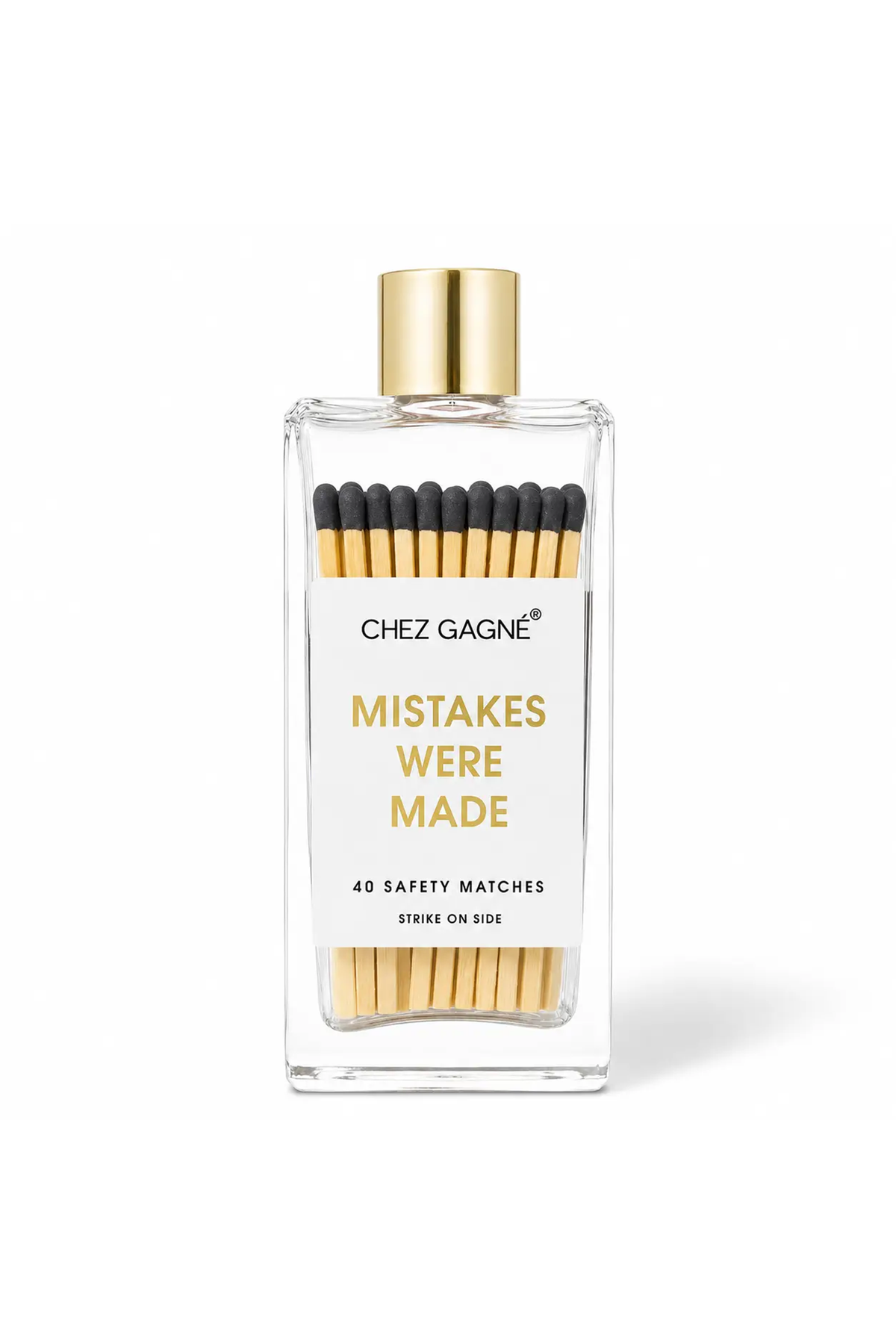 Mistakes Were Made Glass Bottle Matches