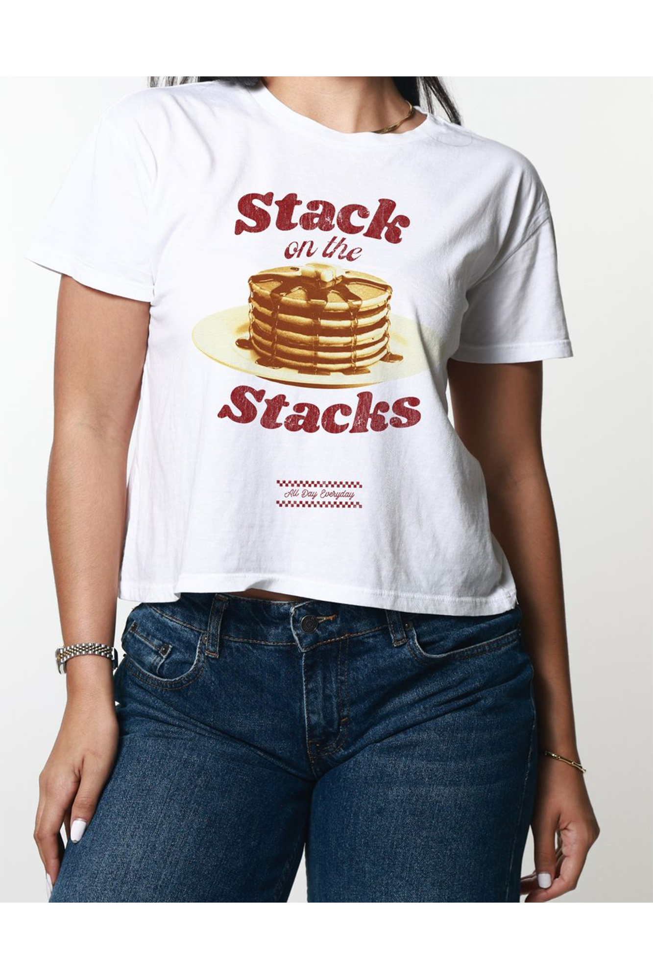 Stack on the Stacks Tee | Vintage White
